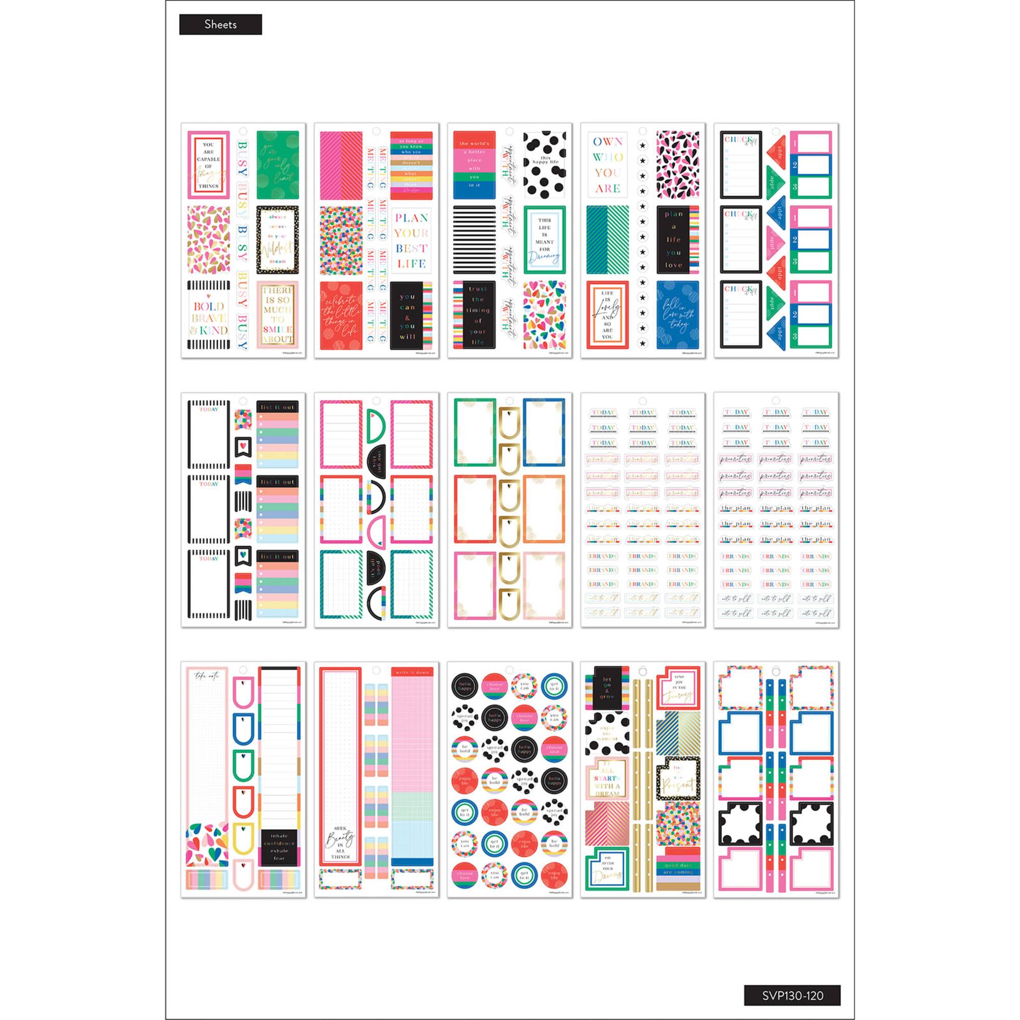 The Happy Planner® Bold & Bright Sticker Book